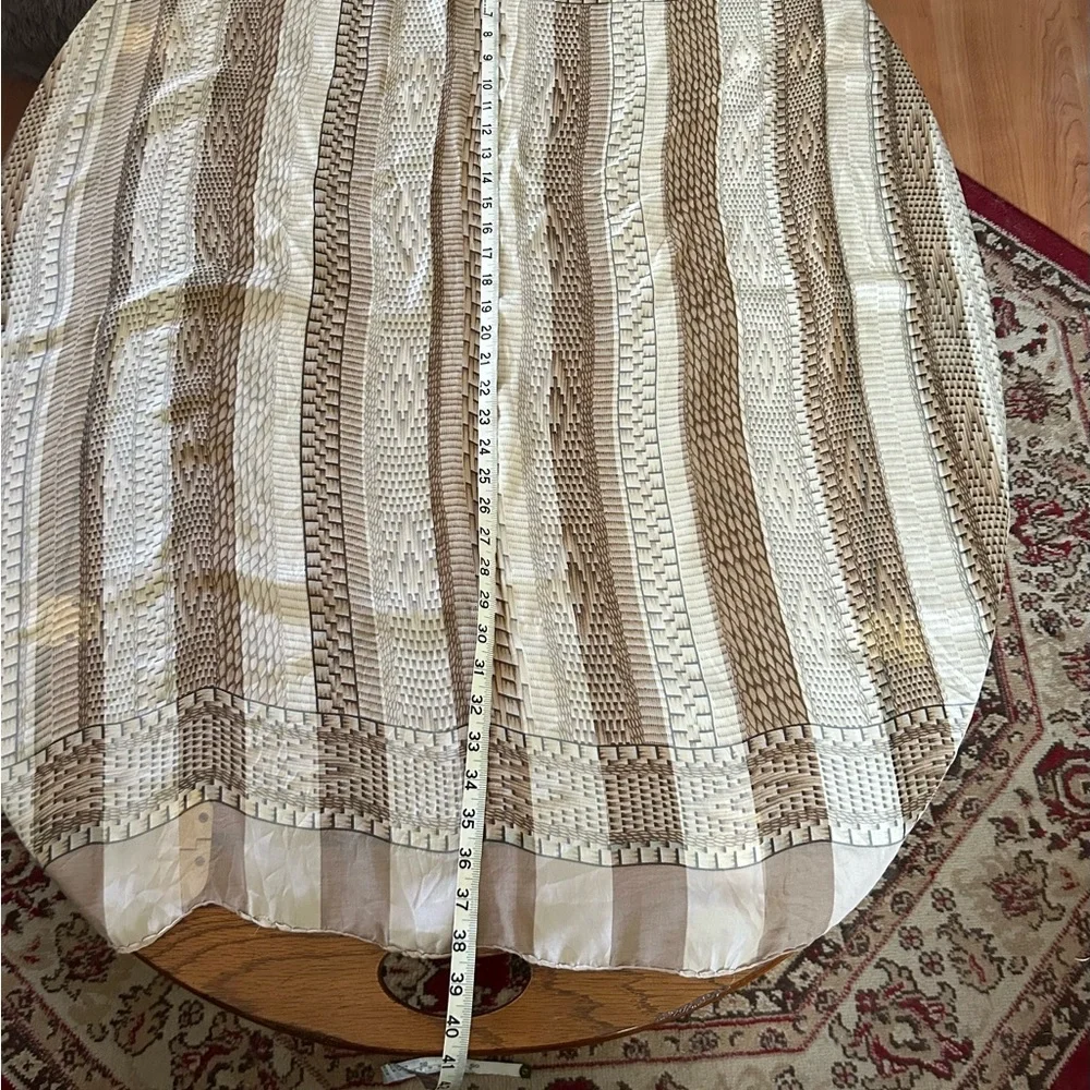 Vintage Tan & Cream Silk Chiffon Scarf